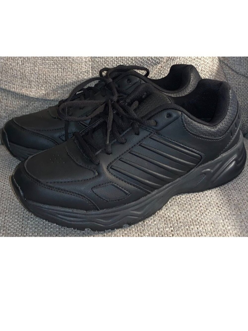 Work Zone Men's Black Safety Shoes Oil Slip Resistant / Non Marking (size 9MM)